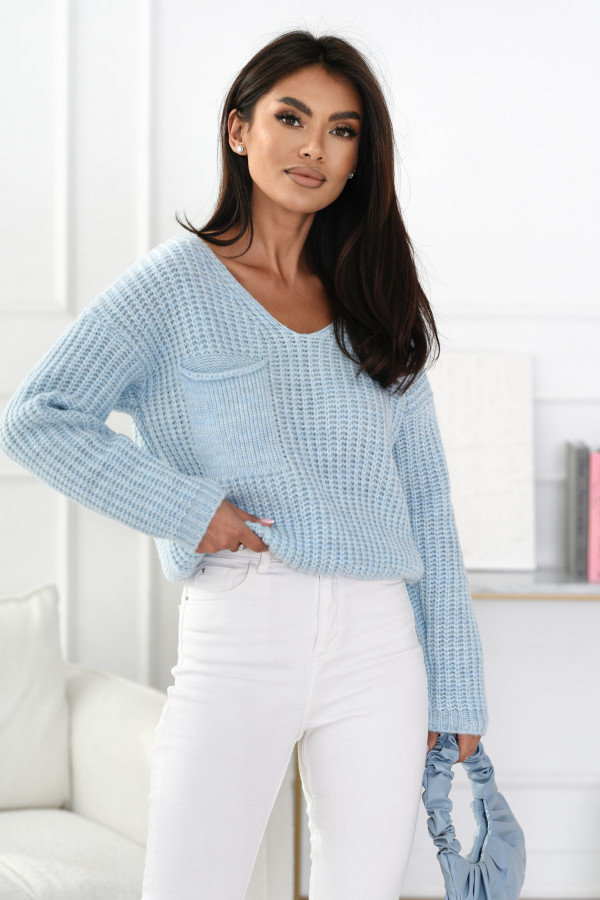 Sweter z kieszonką Nala Baby blue