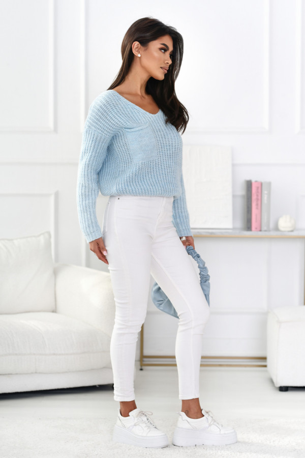 Sweter z kieszonką Nala Baby blue 2