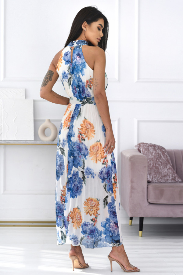 Sukienka maxi Gabriela Niebieskie Kwiaty 3
