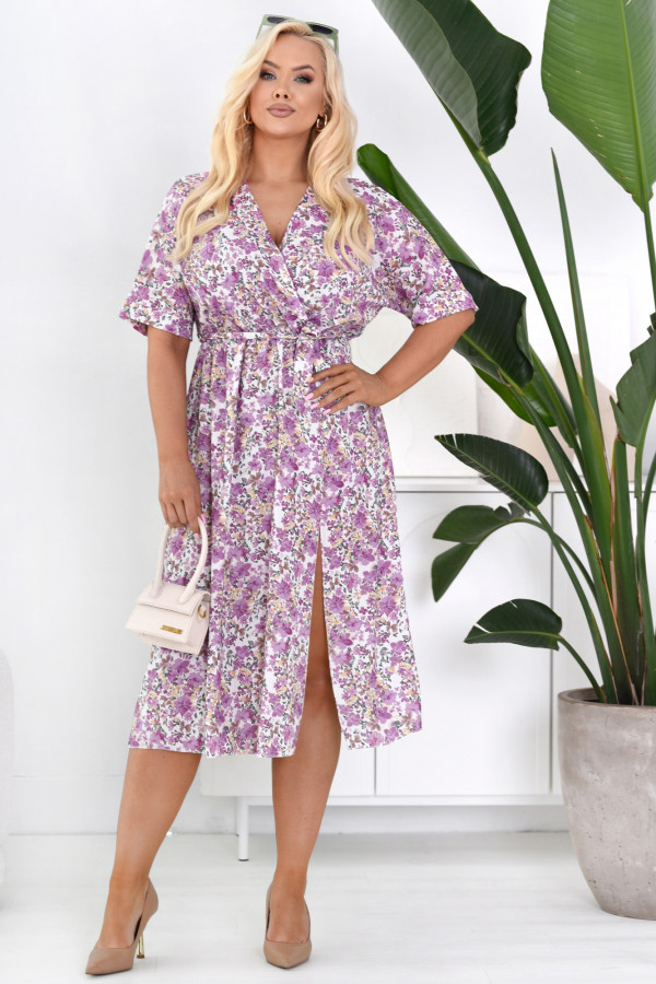 Sukienka Marika Kwiaty Lilac 1