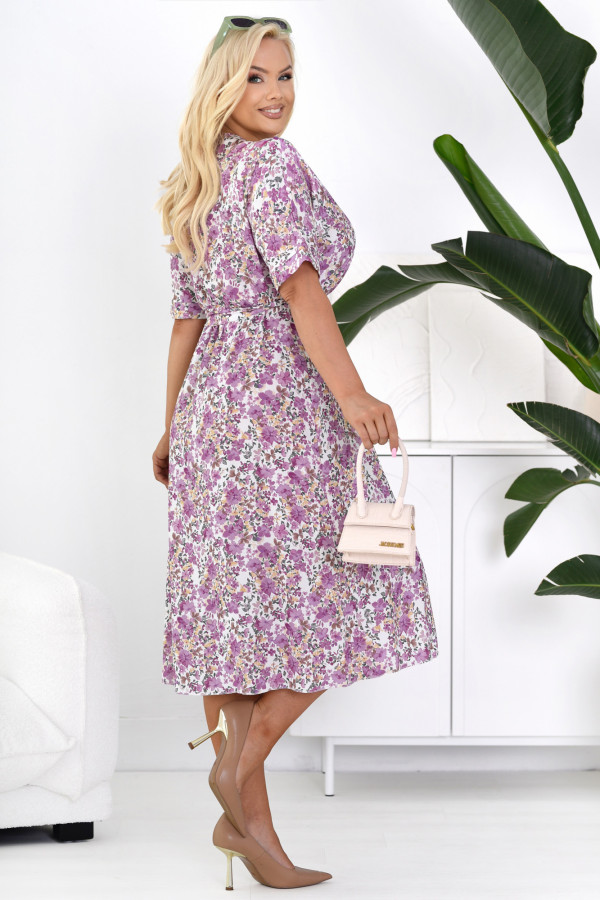 Sukienka Marika Kwiaty Lilac 3