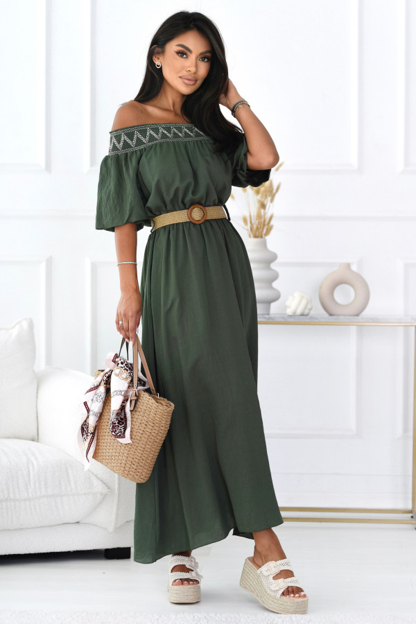 Sukienka hiszpanka boho Omena Khaki