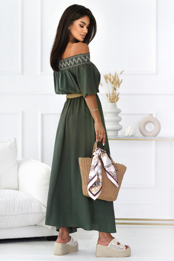 Sukienka hiszpanka boho Omena Khaki 3