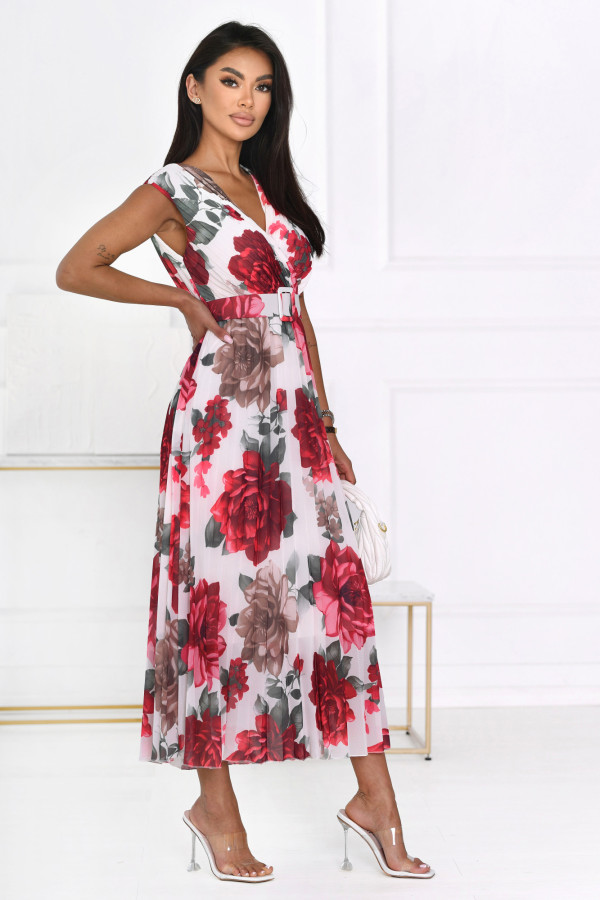 Sukienka Maxi Queen Czerwone Kwiaty 2