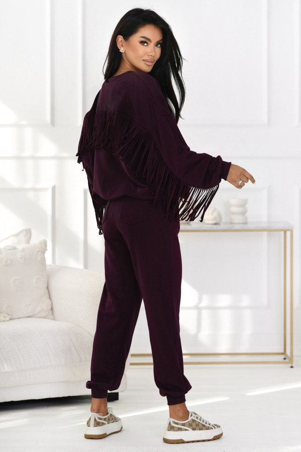 Dres z frędzlami Fringe Burgundowy 3