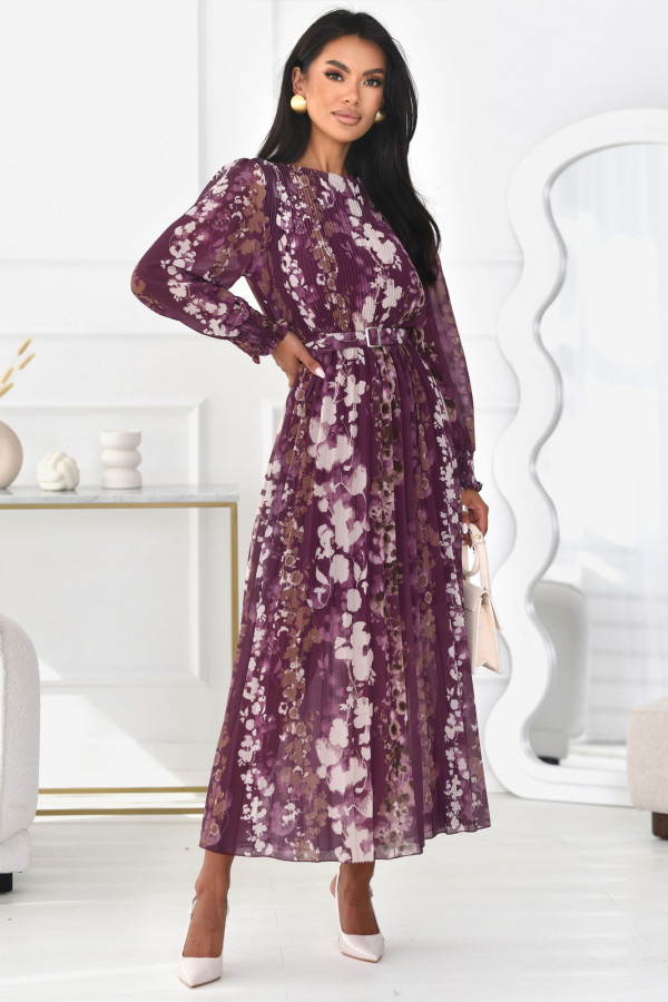 Sukienka Maxi Latoya Bordowa